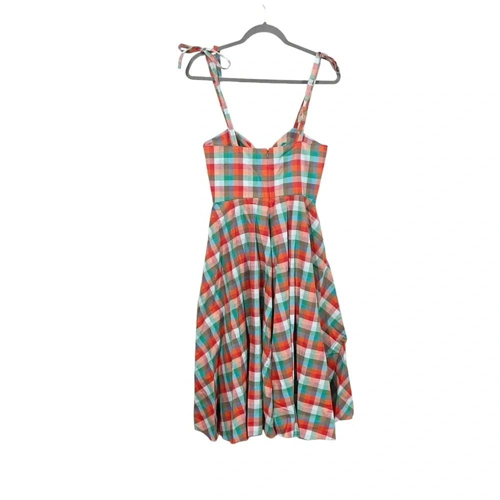 Rachel Antonoff Ali Midi Dress Picnic Plaid sz: 2 XS Multicolored Casual Summer